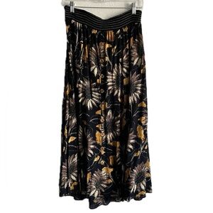 Carole Little Vintage Carole Little black and yellow sunflower print maxi skirt